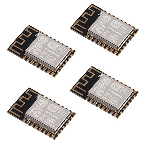 Dorhea 4Pcs ESP8266 ESP-12F WiFi Serial Module Microcontroller 802.11N Development Board Wireless Transceiver Remote Port Network Module for NodeMCU MicroPython - Image 1