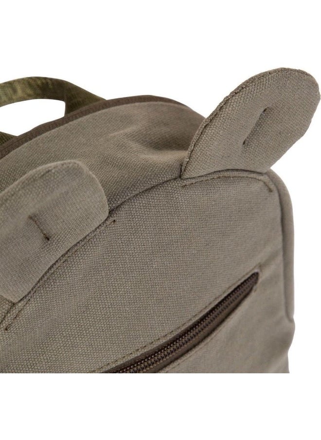 CHILDHOME Baby Backpack, School, Kindergarten, Nursery, Two Compartments, Lunchbag/Bottle Capacity, Removable Safety Buckle, Waterproof, My First Bag, Canvas Kaki  - Image 3