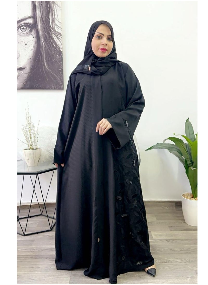 Abaya Sponge-Neck Hand Embroidered design with Salona Japan Black - pzsku/Z3F7A1C4A976098BE2F74Z/45/_/1710765732/8d38a5d3-dda5-4a15-adf0-57667d7b3a21