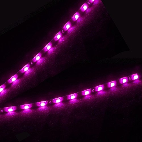 ESUPPORT 5Pcs 30cm 15 LEDs SMD Waterproof Flexible Purple Light Strip Bar car Light Flexible Strip - Image 4