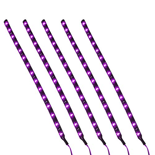 ESUPPORT 5Pcs 30cm 15 LEDs SMD Waterproof Flexible Purple Light Strip Bar car Light Flexible Strip - Image 1