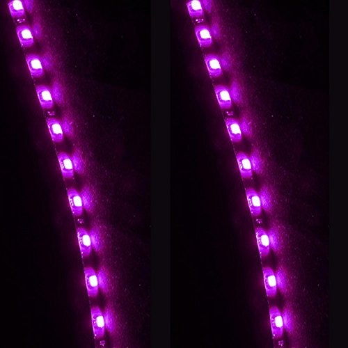ESUPPORT 5Pcs 30cm 15 LEDs SMD Waterproof Flexible Purple Light Strip Bar car Light Flexible Strip - Image 2