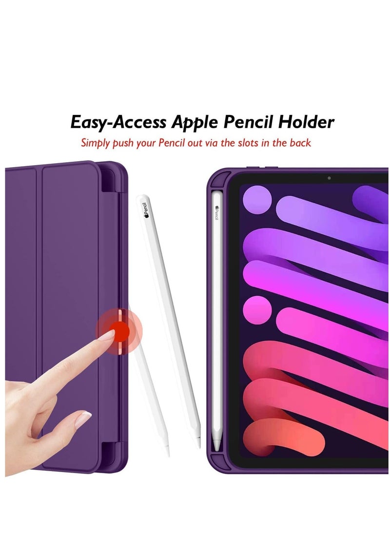 JAJEEK New Smart Case with Pencil Holder Compatible with iPad Mini 7 – Tri-Fold Smart Case with Soft TPU Back, Auto Wake/Sleep, Dustproof & Anti-Fingerprint, Heavy Duty Protection, Ultra-Slim & Lightweight - Image 2