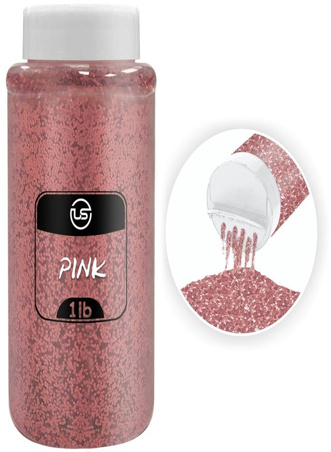 Ultimate Stationery Pink Glitter Bulk, Fine Glitter for Crafts, Resin and Scrapbooking – 1 LB/16OZ Shaker Bottles Great for Tumblers and Crafts - Image 1