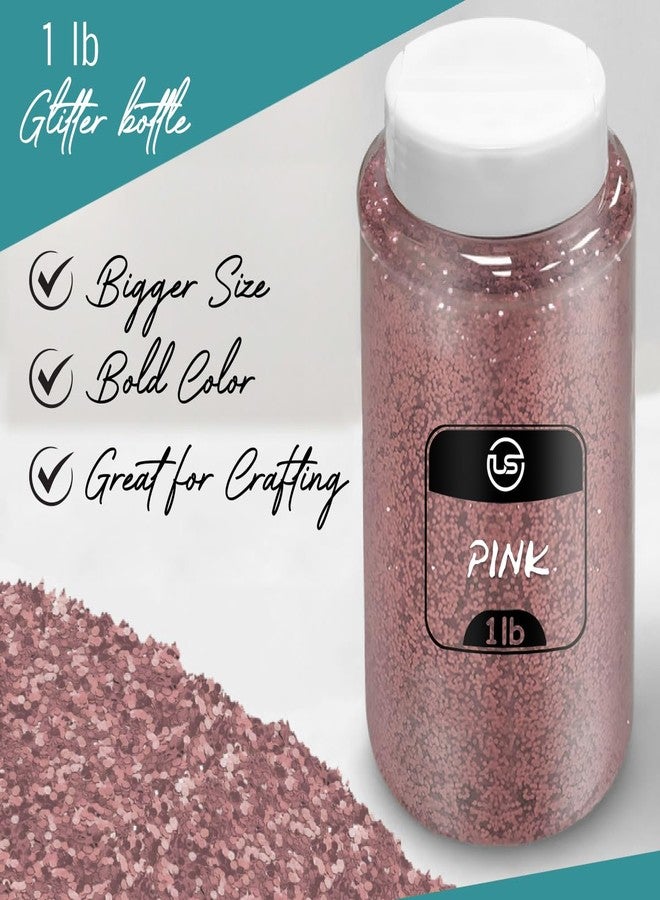 Ultimate Stationery Pink Glitter Bulk, Fine Glitter for Crafts, Resin and Scrapbooking – 1 LB/16OZ Shaker Bottles Great for Tumblers and Crafts - Image 3