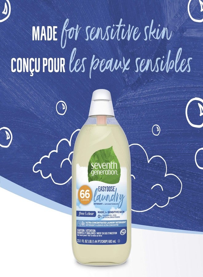 Seventh Generation Easy Dose Laundry Concentrated Liquid Detergent, Free & Clear, 23.1 Fl Oz (Pack of 6) - Image 5