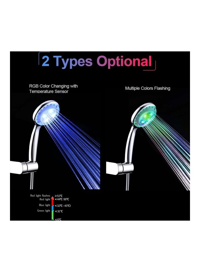 NIBEMINENT LED Shower Head Silver 28x11.3x6cm - Image 3