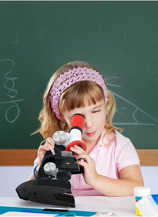 GROIC - Kid Microscope Science Kits 100X 400X 1200X Conversion Magnification Toy Educational Biological - Image 1