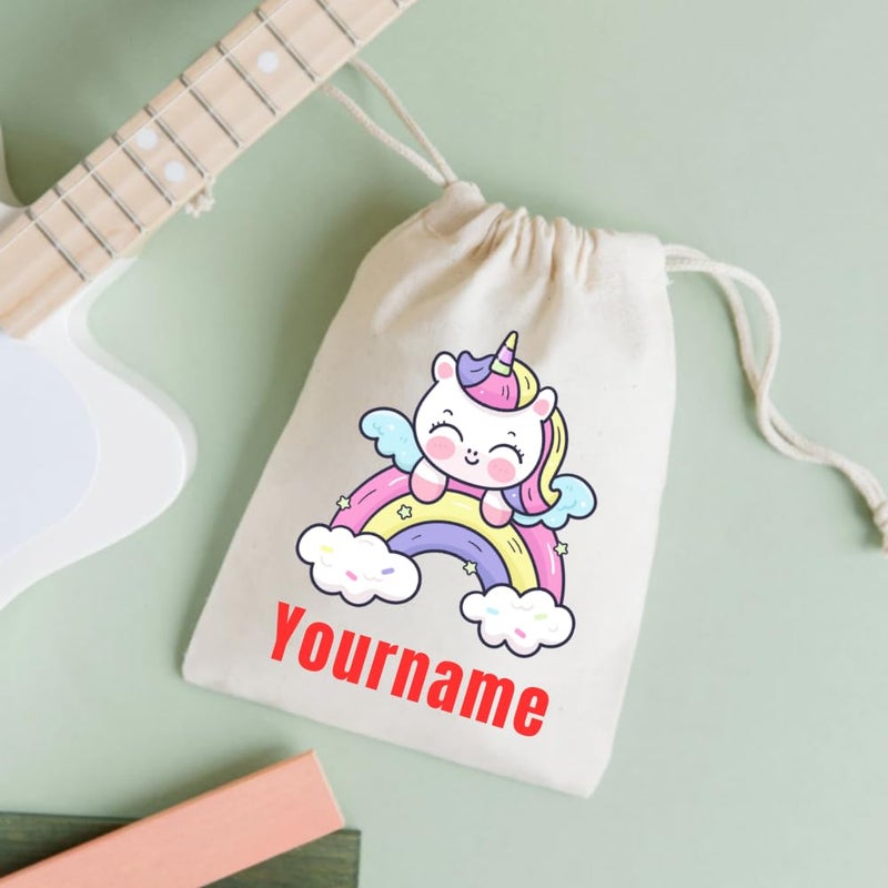 Yellow Nuts Yellow Nuts Personalied Gift Bags For Return Gifts Party Favour Candy Treat Goody Bag Kids Girls Gurly Cartoon Theme Carry Bags Pack of 6 - Image 5