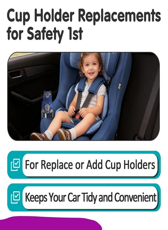 Joworthy 2PCS Cup Holder Replacements for Safety 1st Car Seat, Compatible with EverFit Grow & Go Maxi-COSI Pria Cosco All-in-One Car Seat Model C6577, Easy Snap Installation Durable - Image 2