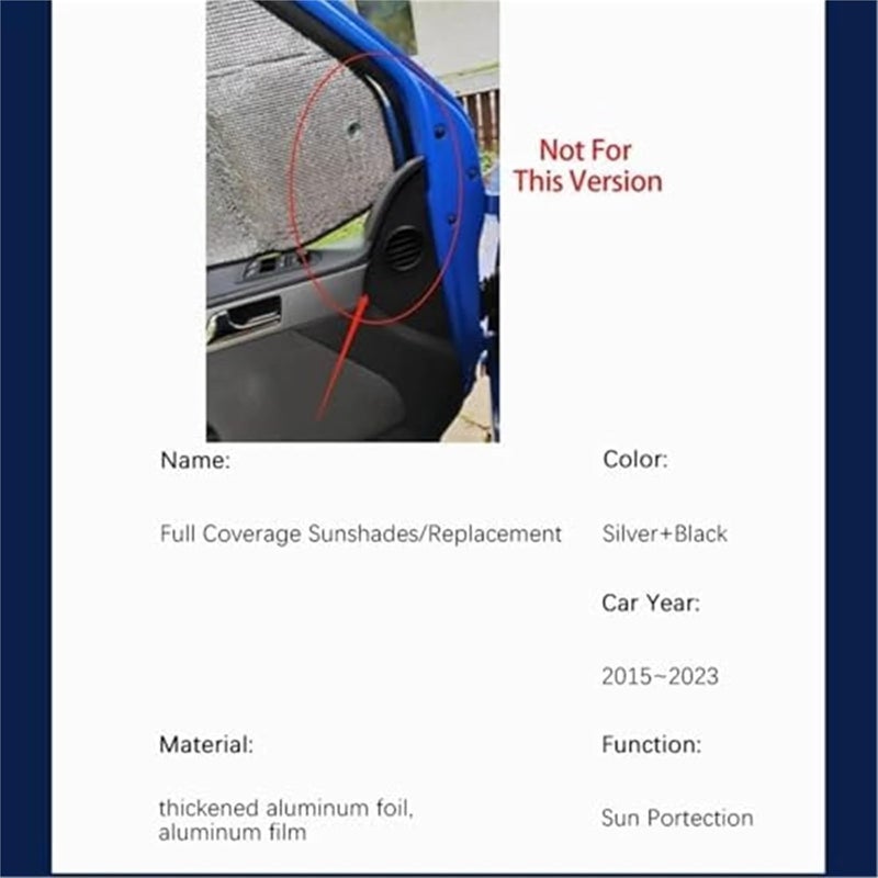 Yurefax Car Sun Shades for VW Transporter T6 LWB - Image 4