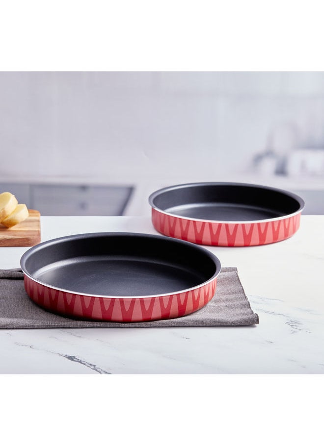 Trust - 2-Piece Non-Stick Round Baking Pan Red/Black 30cm, 32cm - Image 1