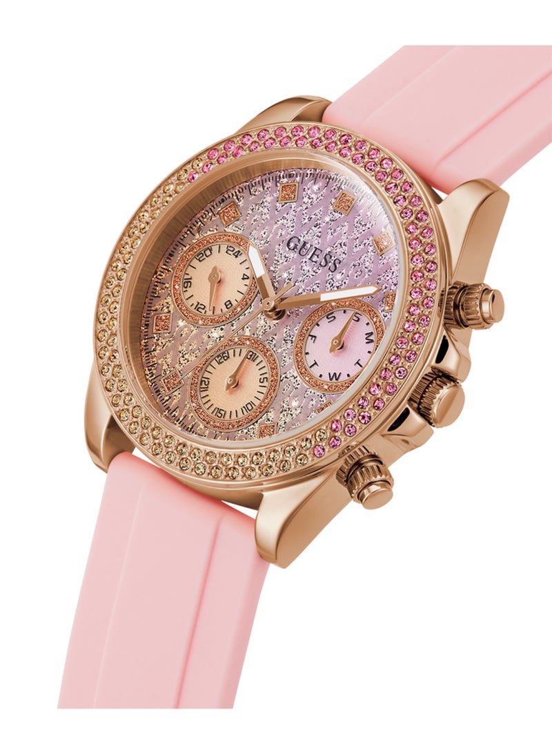 GUESS Women's Sparkling Pink Limited Edition Watch GW0032L4 - Image 2
