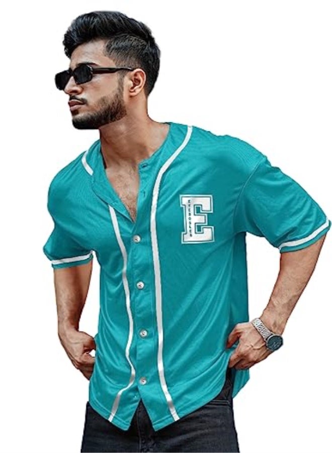 eyebogler Mens Cotton Blend Half Sleeve Oversized Printed Tshirt || Loose fit Tshirt - Image 1