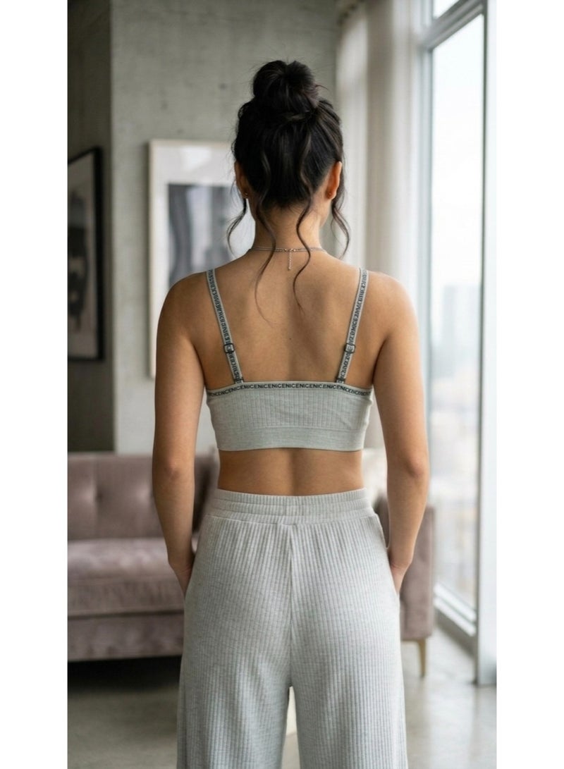 Women’s Ribbed Crop Cami Top with Thin Straps 5 PCS PACK - Image 2