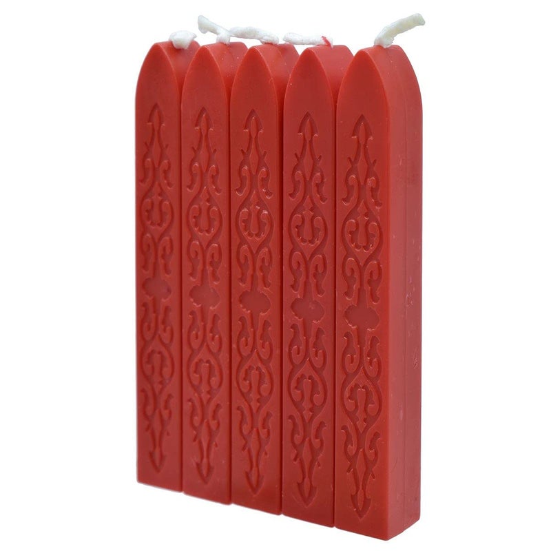 Generic 53ARTS Sealing Seal Wax Sticks Wicks for Postage Letter Red Pack of 5  - Image 2