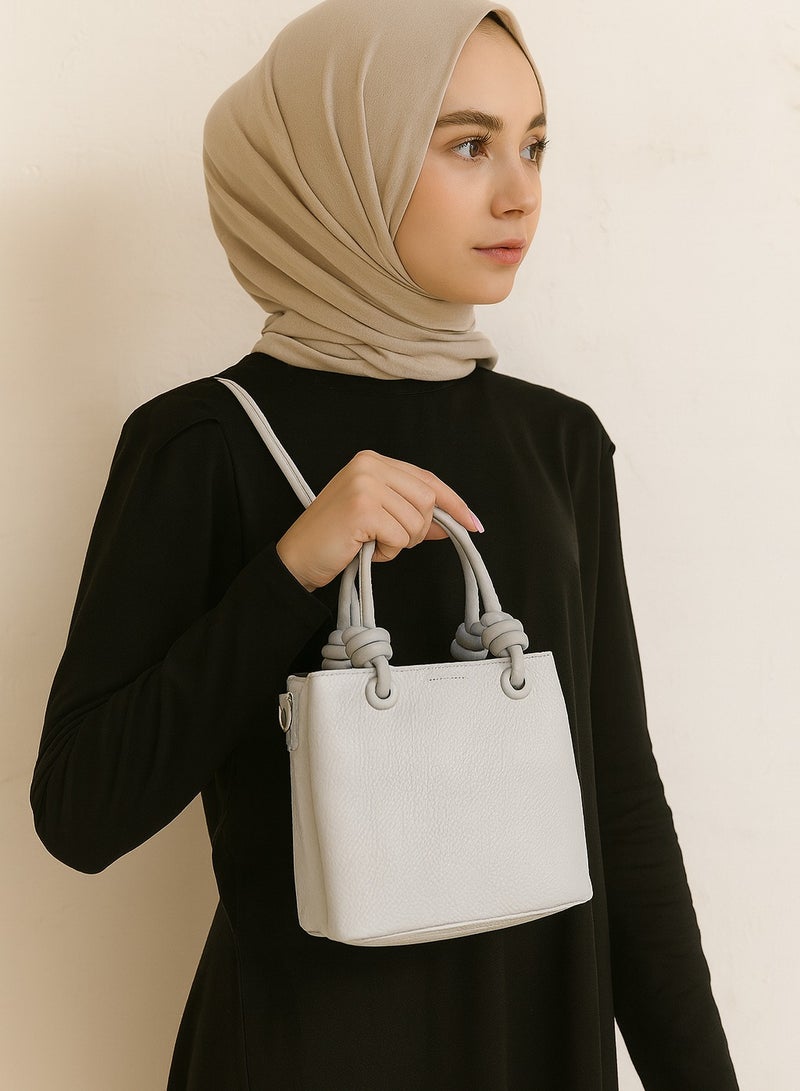 Women’s Small Leather Handbag with Keychain – Elegant Mini Design for Daily Use - Image 3