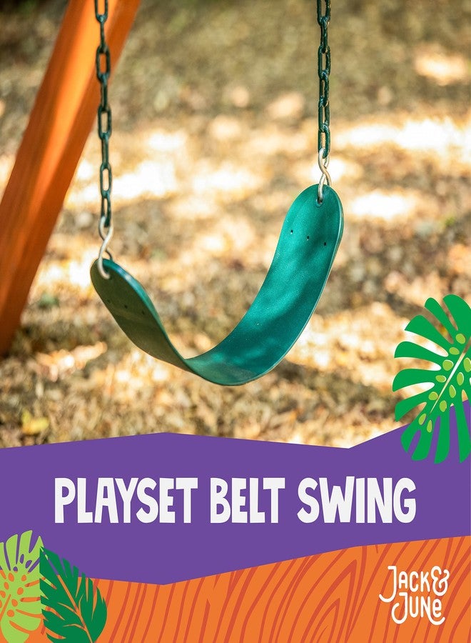 Jack and June Jack & June Green Belt Playset Swing with 80” Chains Made for 5’ and 6’ Deck Height - Image 2