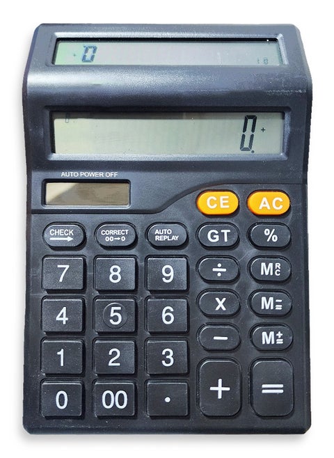 Scientific Calculator CT-8866 - Black , With dual Extra Large Display , two way power and 120 steps check and correct , easy accounting solutions