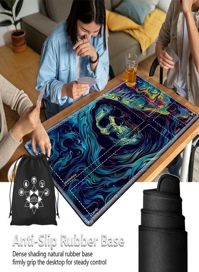 SichKards MTG Playmat with Zones,24x14 inch Card Game Mat with Deck Bag - Image 3