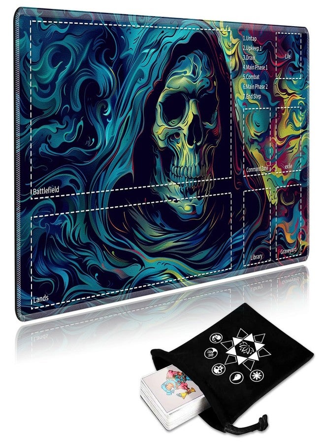 SichKards MTG Playmat with Zones,24x14 inch Card Game Mat with Deck Bag - Image 1