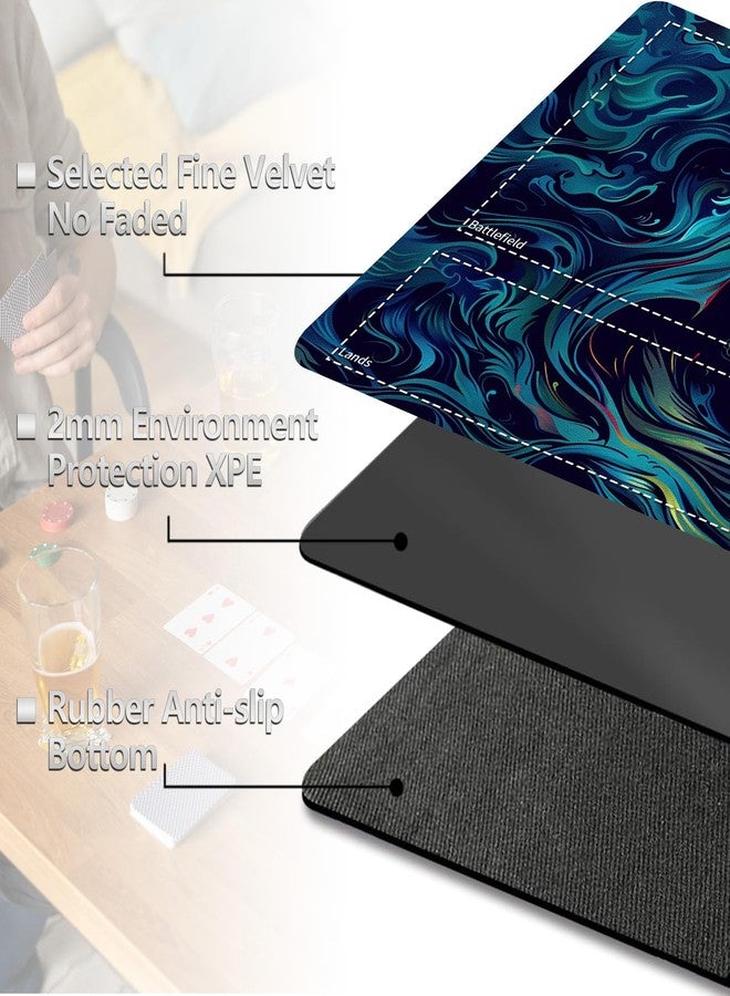 SichKards MTG Playmat with Zones,24x14 inch Card Game Mat with Deck Bag - Image 4