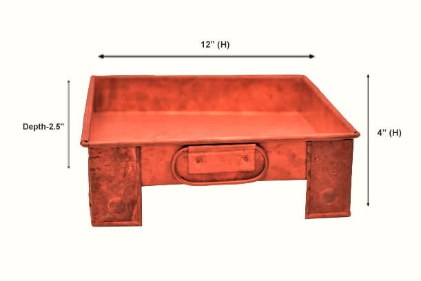 Shrinika Pure Copper Hawan Kund for Pooja Purpose Indian Cultural Religious Item Best for Home Office Copper Brown Size 12 inch - Image 5