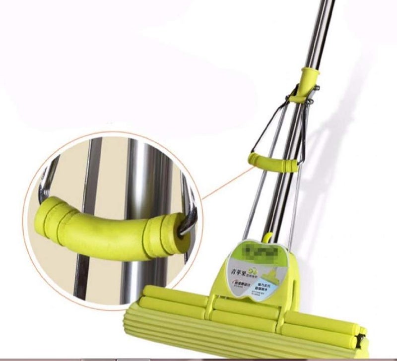 N M Z PVA Sponge Head, Sturdy Fiber Double Roll Commercial Water Absorption Telescopic Fast Mop (Multicolour, 88 x 27 x 6 cm) - Image 2