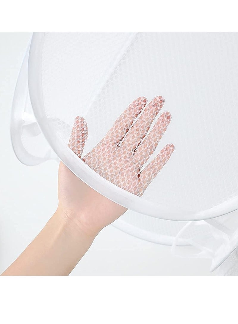 Pop Up Laundry Hampers, Collapsible Mesh Laundry Basket, Foldable Clothes Hampers for Bathroom, College Dorm, Travel,White.  - Image 5