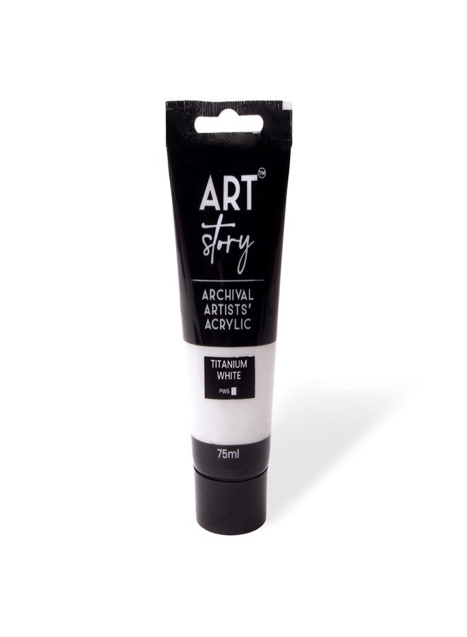 itsy-bitsy Itsy Bitsy Art Story Artists Acrylic Colour Titanium White 75ml Tube | Rich Pigment, Smooth Finish, Quick Drying Paint for Canvas, Paper, Craft & DIY Projects