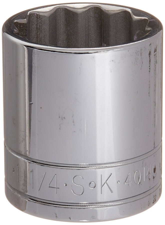 اس كي كي SK Tools USA محرك 1/2 بوصة، 1-1/4 بوصة، 12 نقطة، مقبس كروم قياسي | 40140 - Image 1