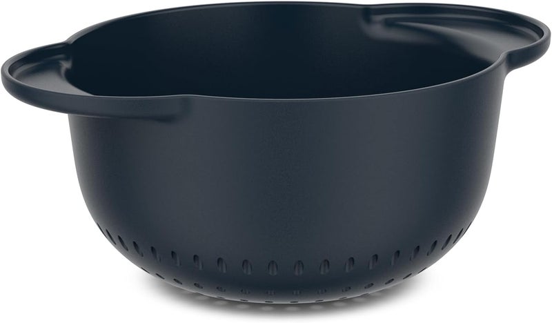 ميبال - مصفاة Chef it - تصميم تصريف سهل يمنع الانسداد - قاعدة مانعة للانزلاق لزيادة الثبات - آمنة للغسيل في غسالة الأطباق - مصفاة مطبخ - 1500 مل - أزرق داكن - Image 1
