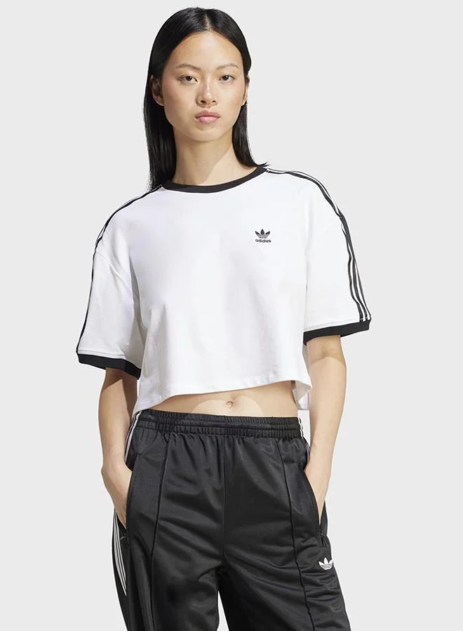 adidas تيشيرت Adicolor 3-Stripes Loose Crop