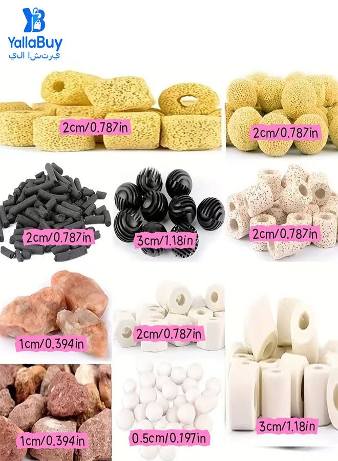YallaBuy Aquarium Filter Media, Biological Filter Media Absorbs Harmful Chemicals & Eliminates Odors, Aquarium Sump Filter with Porous Design Enhances Water Quality for Fish Tank Filtration & Decoration - Image 5