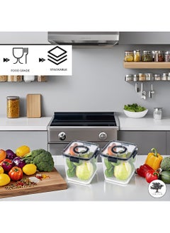 sulfar Air Tight Containers Kitchen Containers Set Kitchen Storage Set (Pack of 2) Transparent  - Image 5