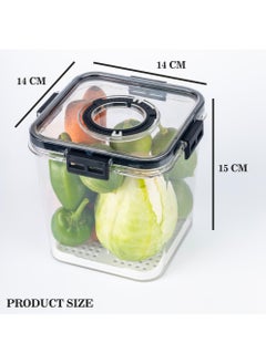 sulfar Air Tight Containers Kitchen Containers Set Kitchen Storage Set (Pack of 2) Transparent  - Image 3