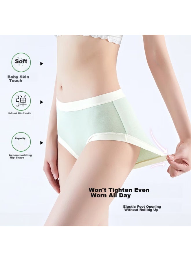 Madallo Modal Women's Underwear, Seamless, 7a Antibacterial, 100% Cotton Crotch, Comfortable Mid-rise Triangle Panties For Girls, Size M - Image 3