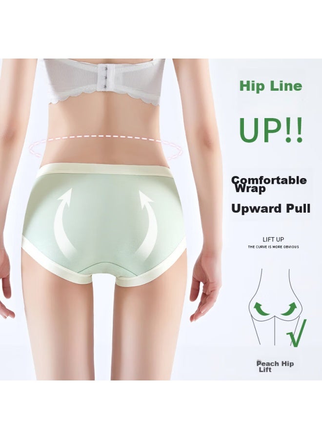 Madallo Modal Women's Underwear, Seamless, 7a Antibacterial, 100% Cotton Crotch, Comfortable Mid-rise Triangle Panties For Girls, Size M - Image 5