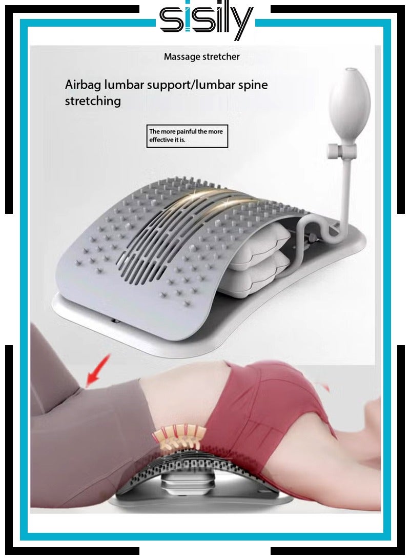 Sisily Lumbar Back Massager, Back Stretching and Massaging Tool, Back Opener, Yoga Spinal Correction Humpback Exerciser - Image 1