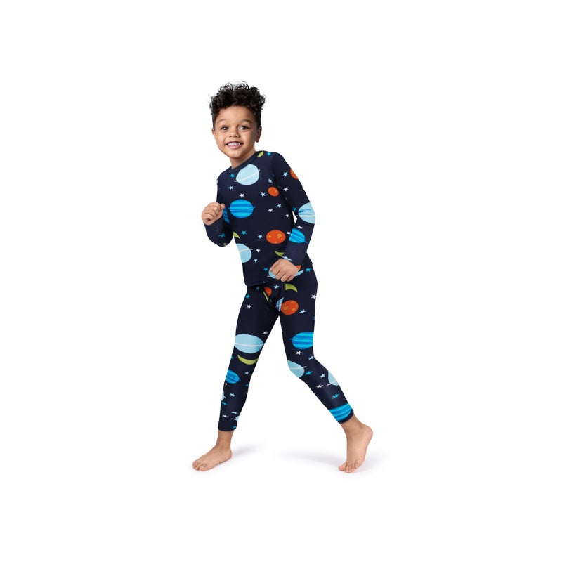 Rocky Thermal Underwear Kids, Boys Thermal Underwear Set Long Johns Thermals Kids Base Layer kid thermals top bottom set Boys Winter Clothes Shirt & Pants, Ski/Extreme Cold (Space, X-Large) - Image 1