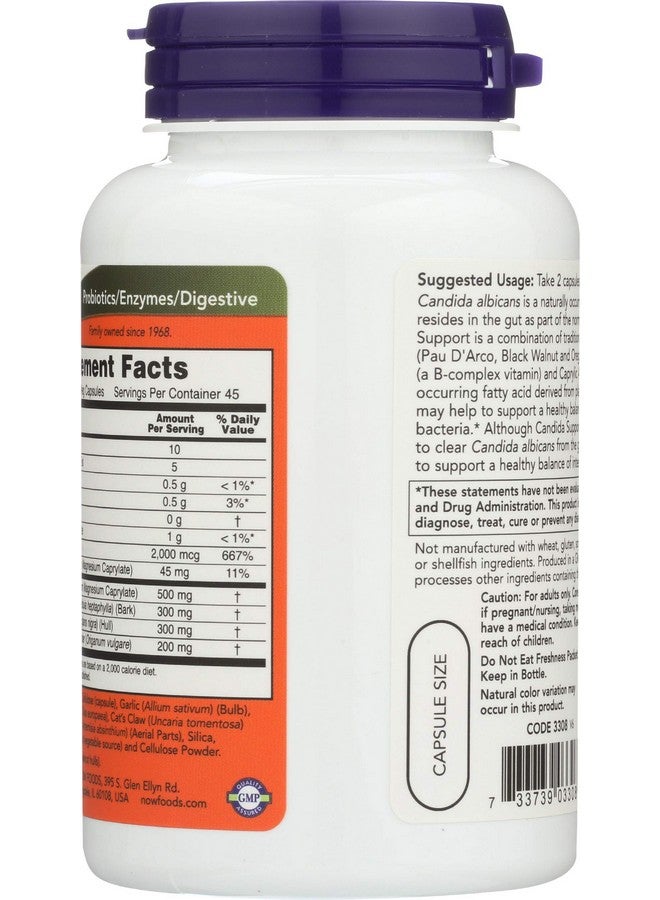 Now Candida Support, 90 Veg Capsules (Pack of 2) - Image 2