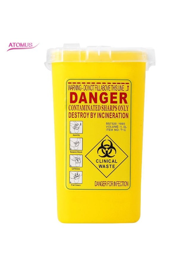 ATOMUS حاوية نفايات تاتو بلاستيكية من ATOMUS، حاوية نفايات بإبرة طويلة للتاتو - Image 1