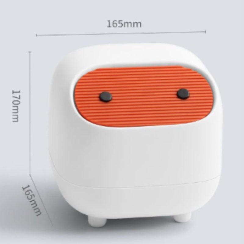 Desktop trash can, bedroom and office mini storage bucket, lid-covered press-type car tissue box - Image 1