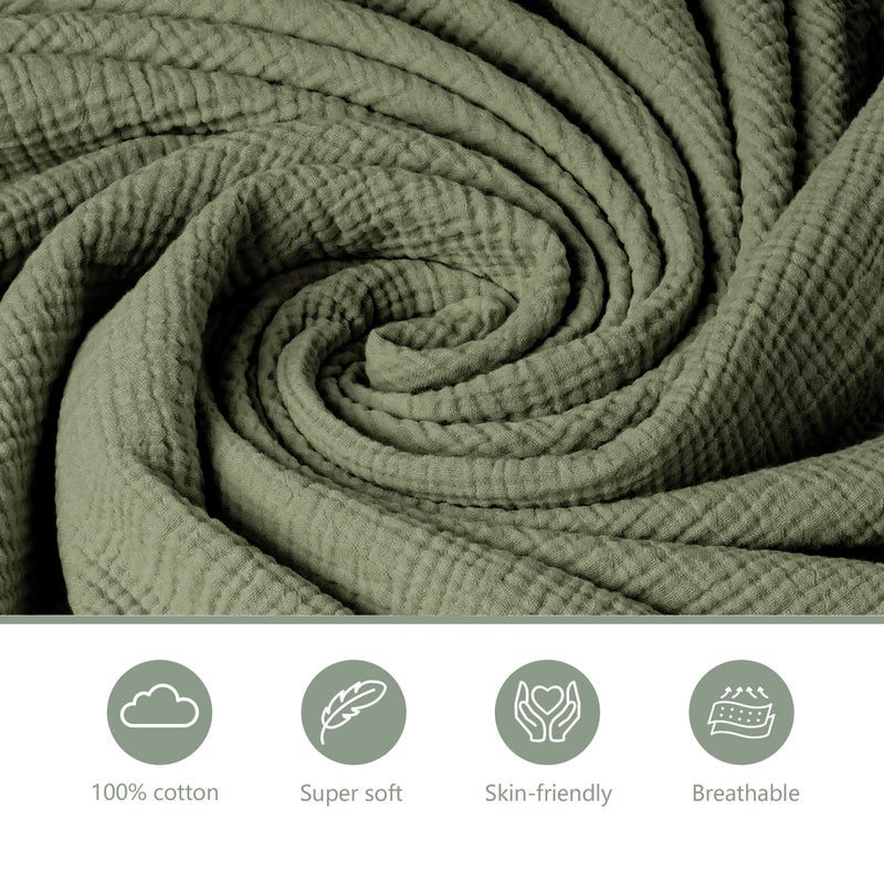 Coreeky Baby Muslin Bassinet Sheets 3 Pack for Boys & Girls, Soft Breathable Cotton Bassinet Mattress Cover, Universal Fit for Hourglass, Oval, and Rectangle Mattress (Spring Meadow) - Image 3
