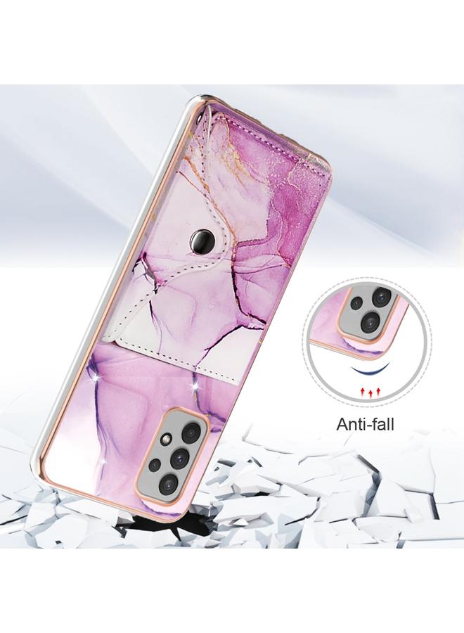 اس-توب جراب لهاتف Samsung Galaxy A32 4G إصدار الاتحاد الأوروبي بنمط رخامي مع فتحة بطاقة IMD - Image 2