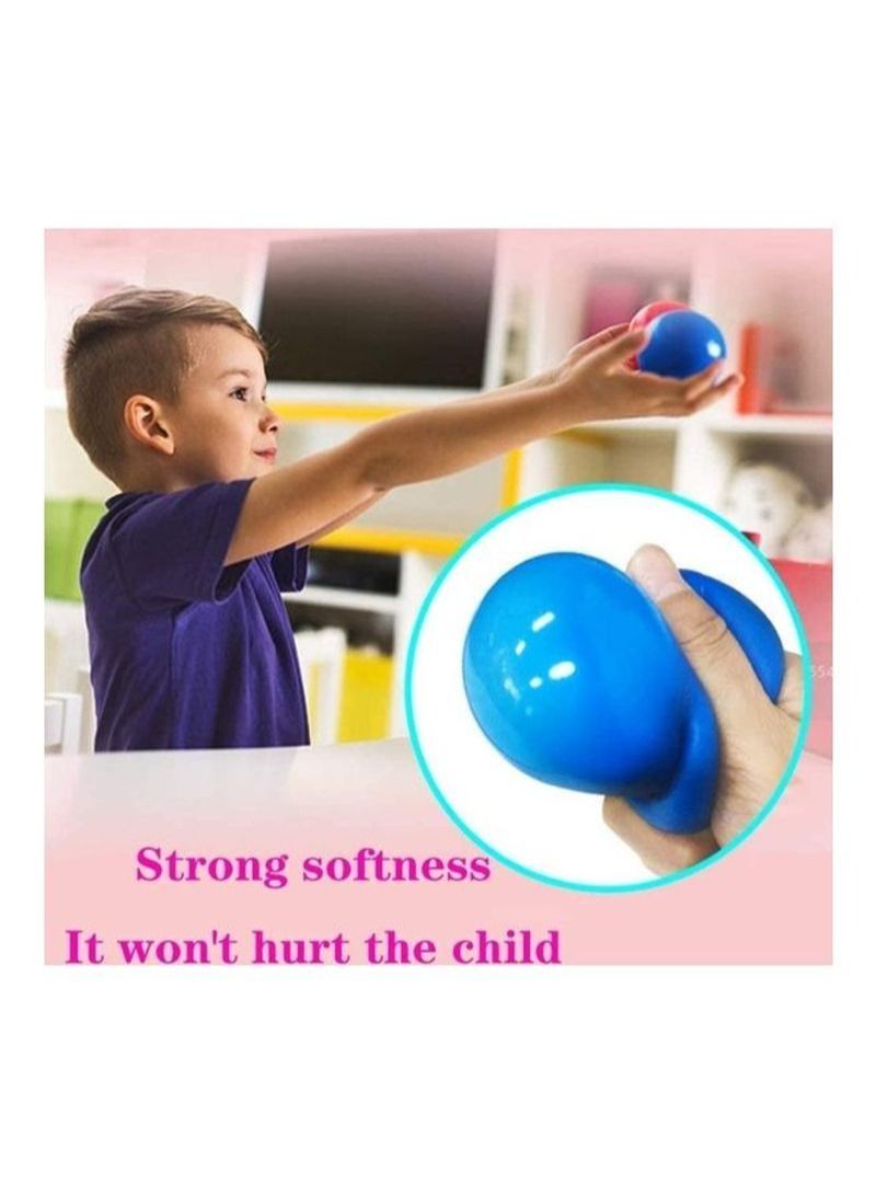 NIBEMINENT 4-Piece Soft And Squeeze Stress Relief Novelty Sticky Glow In Dark Ball - Image 4