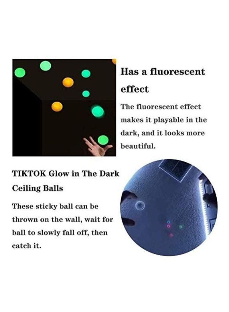 NIBEMINENT 4-Piece Soft And Squeeze Stress Relief Novelty Sticky Glow In Dark Ball - Image 3