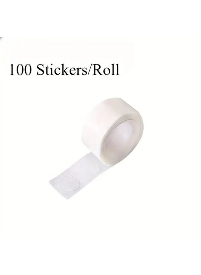100 Pcs Double Sided Silicone Adhesive Dots Strong Hold For Balloons Signs Banners - Image 1