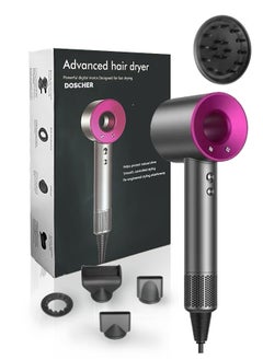 DOSCHER 1600W Professional Ionic Hair Dryer - Fast Drying Blower Hair Dryer with Thermo-Control, Low Noise, Includes Hair Diffuser and Concentrator for Perfect Styling  - Image 4