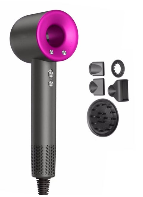 1600W Professional Ionic Hair Dryer - Fast Drying Blower Hair Dryer with Thermo-Control, Low Noise, Includes Hair Diffuser and Concentrator for Perfect Styling 1600W